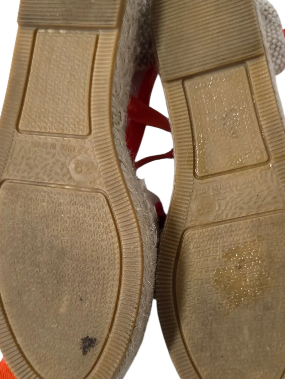 Women's Orange & Red Canvas Lace-Up Espadrilles